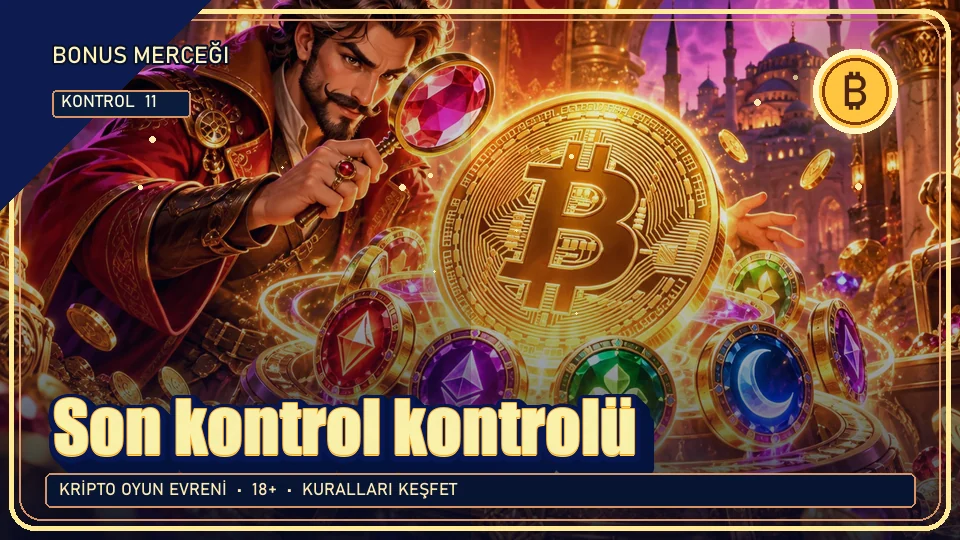 Son kontrol için kripto temalı kontrol görseli