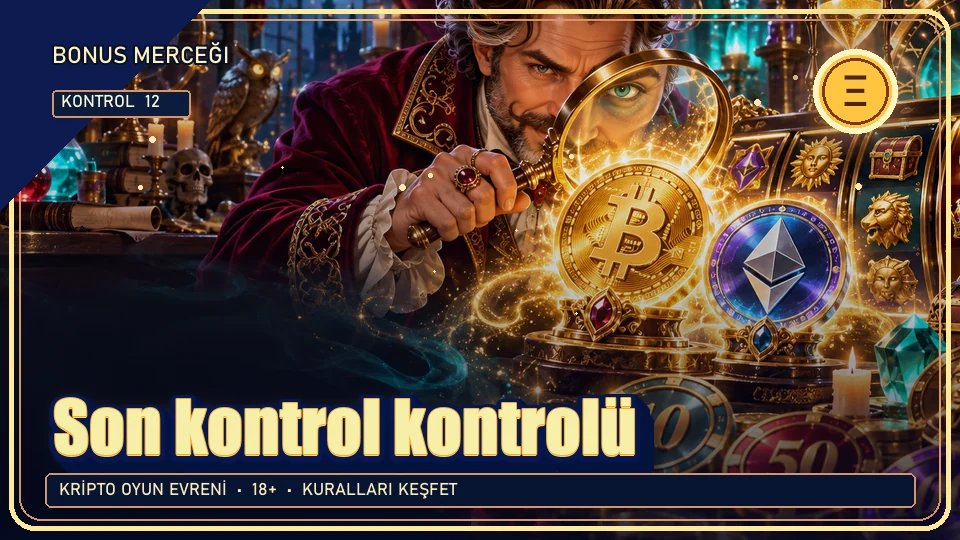 Son kontrol için kripto temalı kontrol görseli