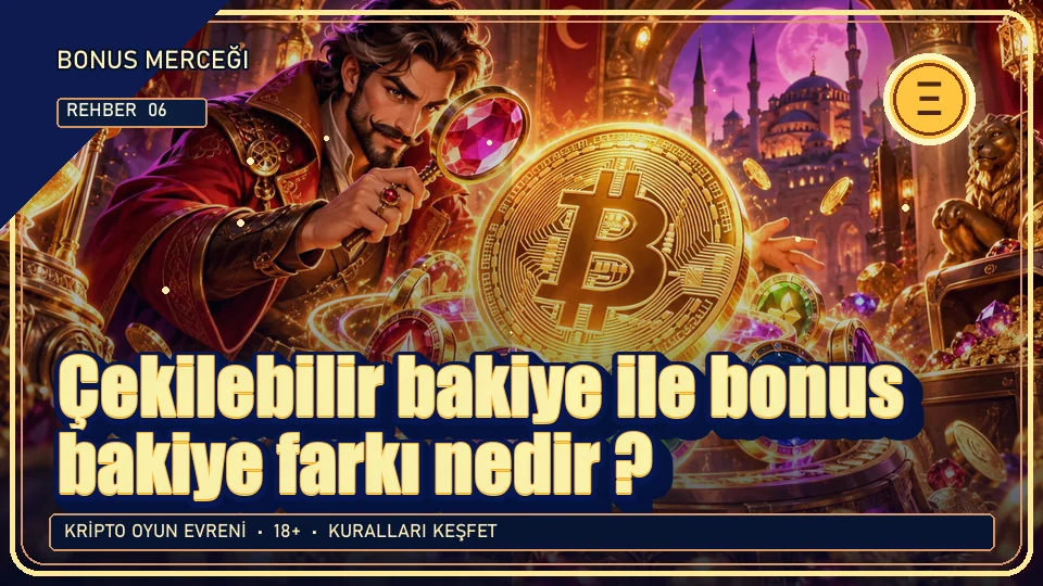Çekilebilir bakiye ile bonus bakiye farkı nedir? için kripto temalı oyun kapağı
