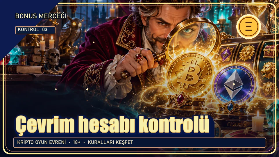 Çevrim hesabı için kripto temalı kontrol görseli